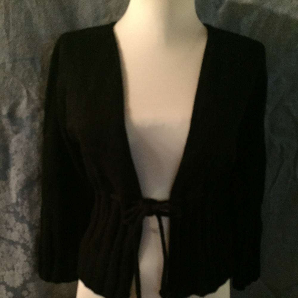 Odds and Evens tie closure sweater